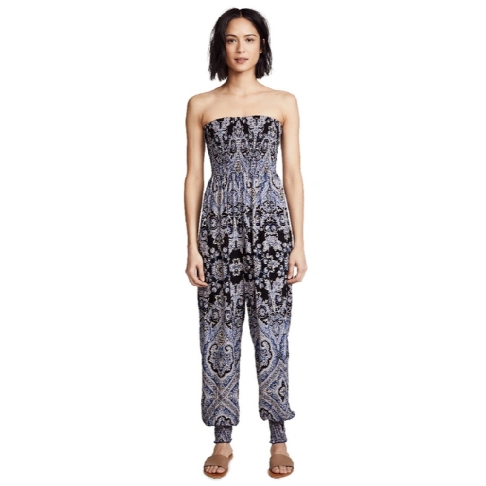FREE PEOPLE | Thinking Of You Printed Strapless Jumpsuit - Women's